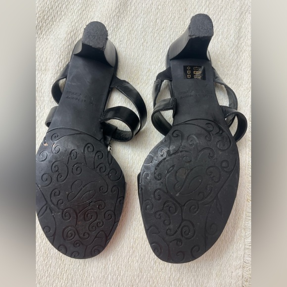 Brighton Tenley Heeled Sandals Leather Size 7.5 Made in Brazil Silver Retro Chic - Picture 9 of 10